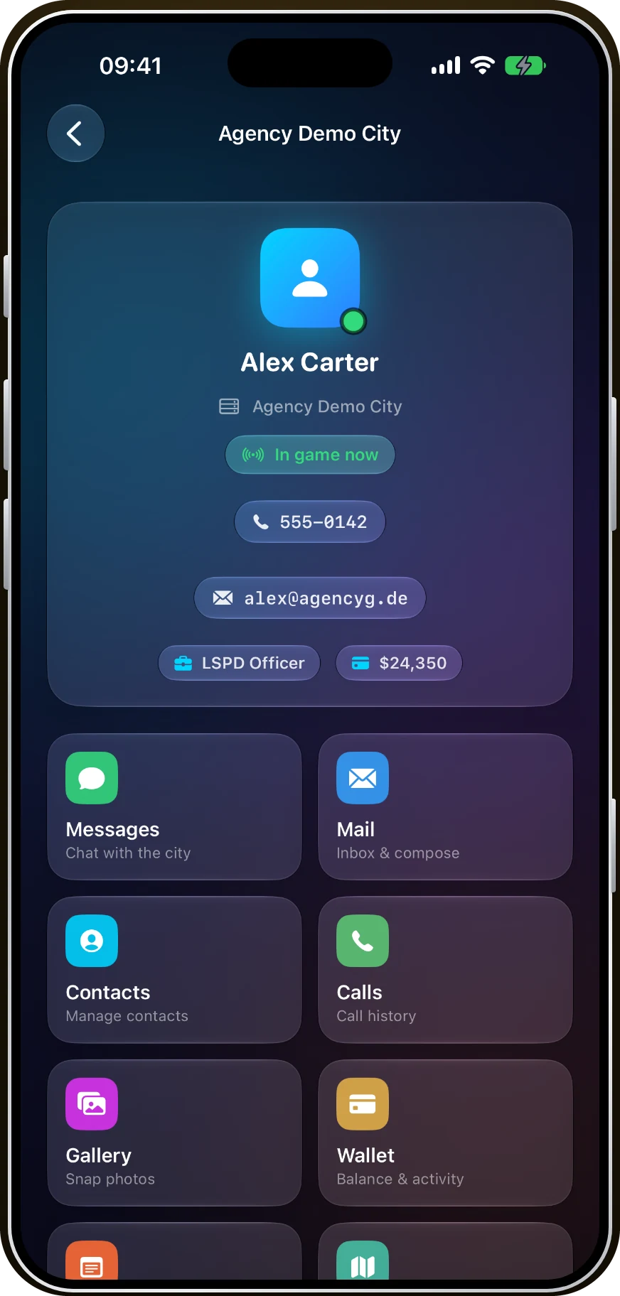 Agency Companion dashboard on iPhone