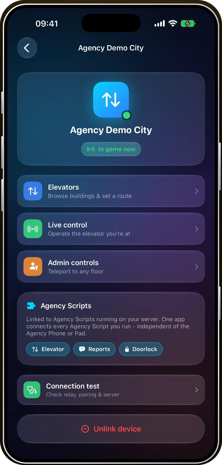 Agency-Elevator module in the Companion app